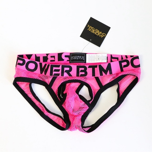 Andrew Christian Other - Andrew Christian Power Bottom Air Jock Neon Pink Mesh Men Underwear new NWT Med
